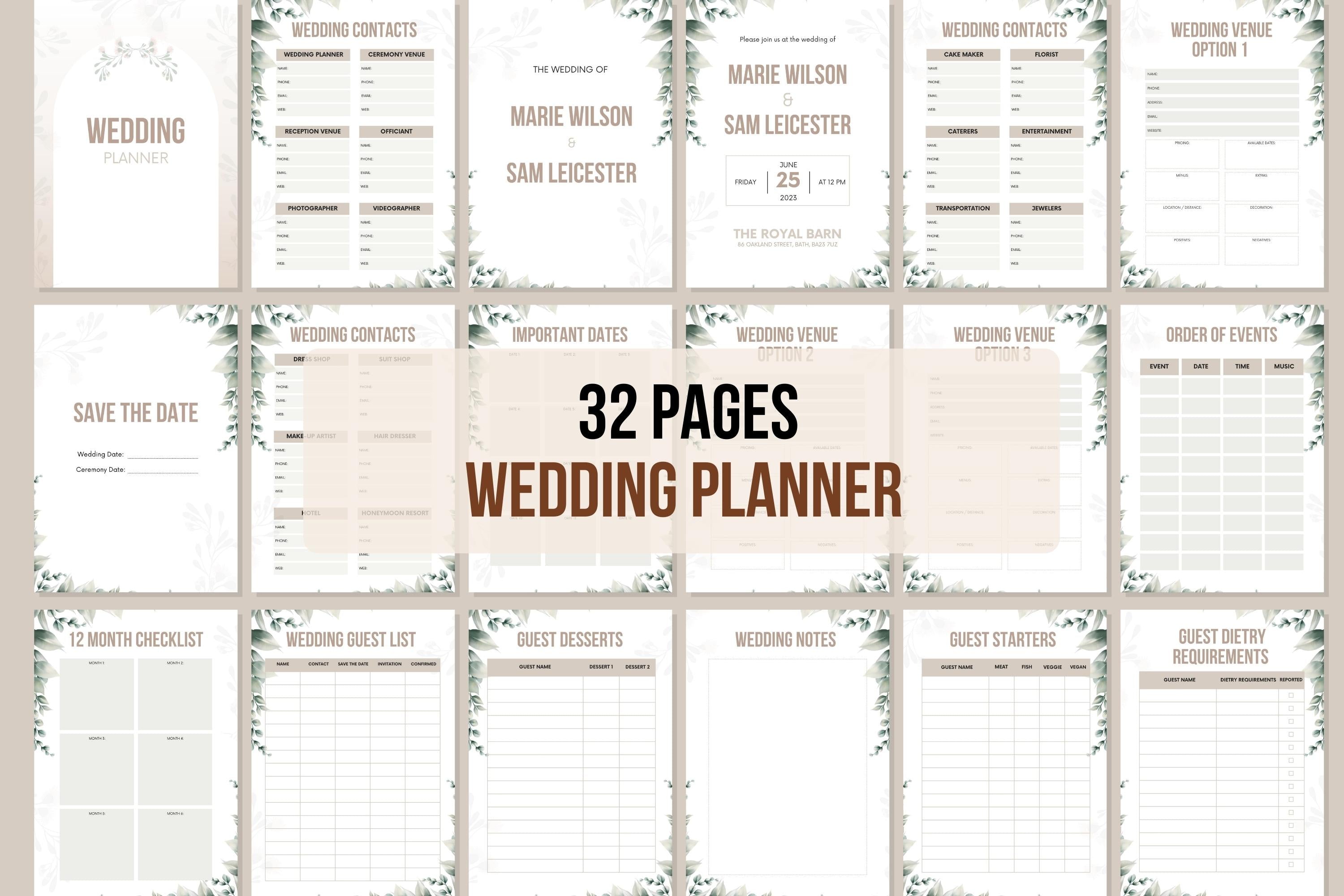 Wedding Planner - 32 Pages