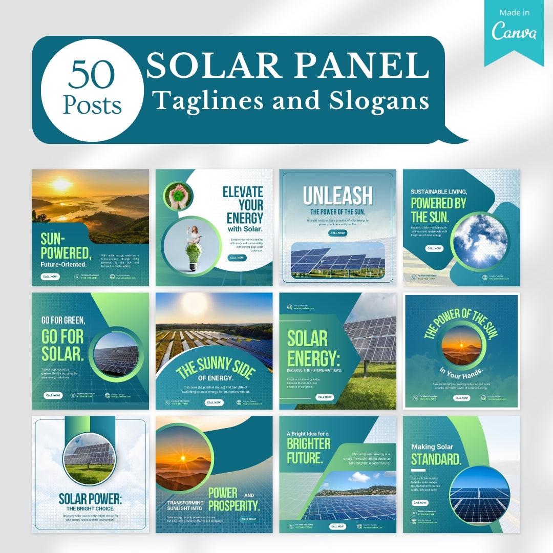 430 Solar Panel - Social Media Canva Templates