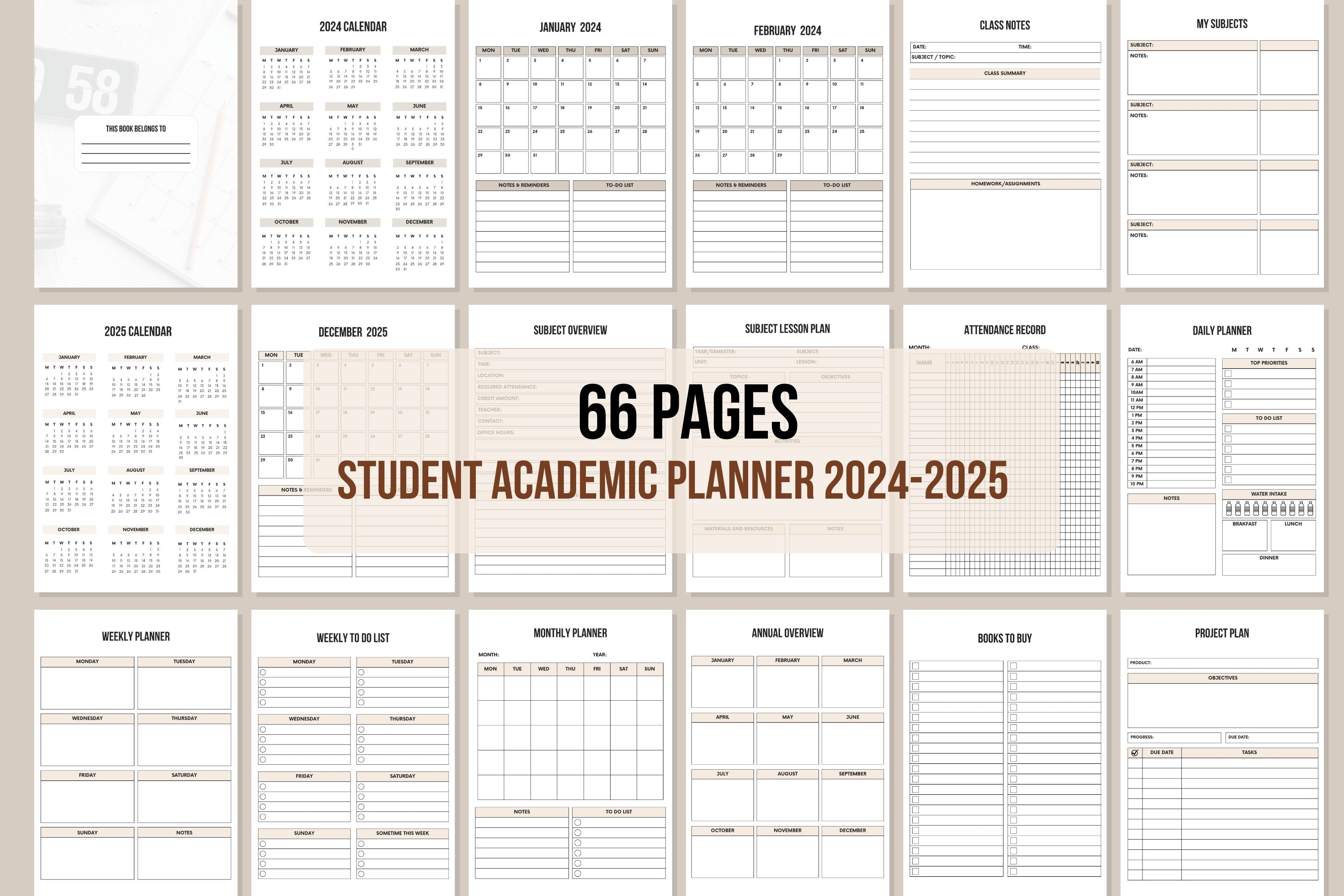 Student Academic Planner 2024-2025