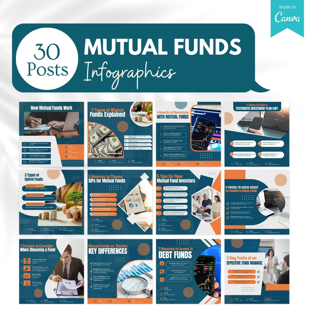 50 Mutual Funds Canva Templates