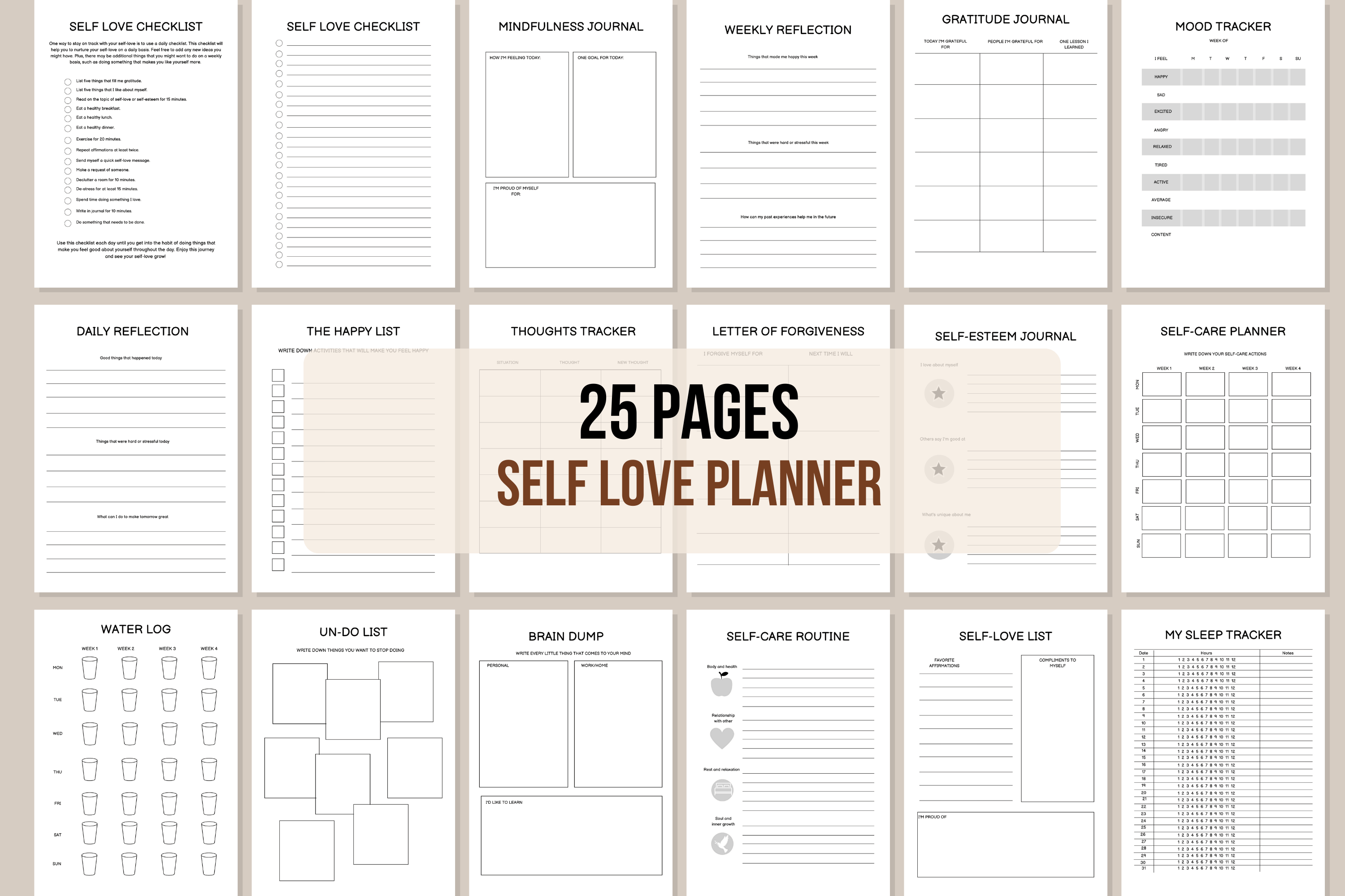 Self-Care & Confidence Planner Bundle