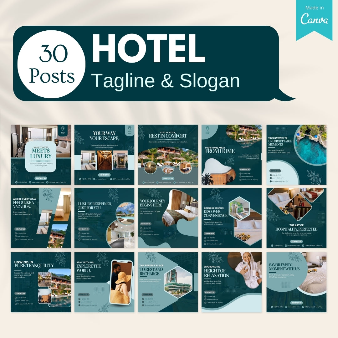 200 Hotel Canva Templates