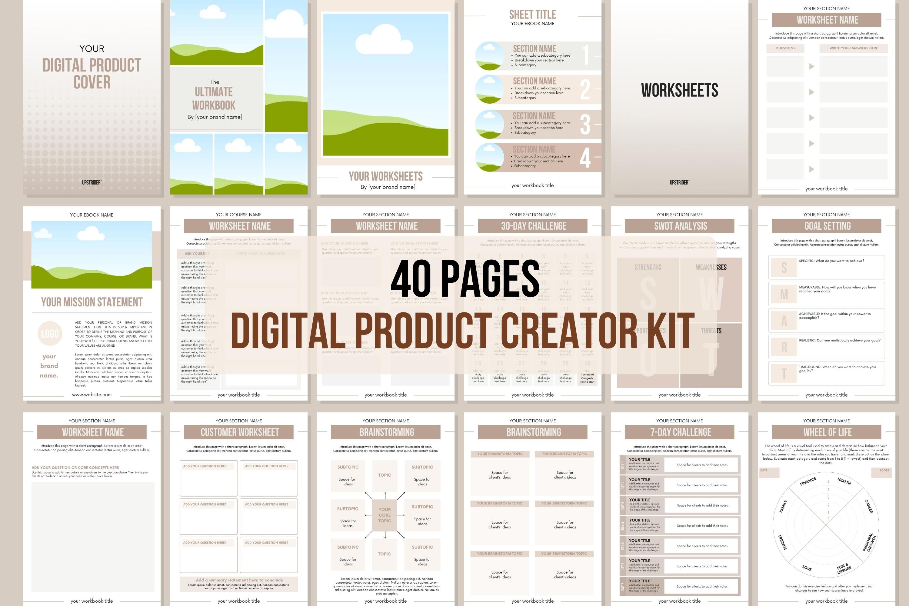 Digital Creator Design DIGITAL PRODUCT CREATOR KIT - 40 SHEETS – Viralcontent.design