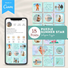 Puzzle Summer Star - Canva Templates