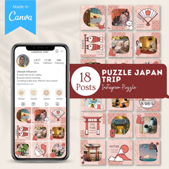 Puzzle Japan Trip - Canva Templates