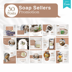 270 Soap Posts - Social Media Canva Templates