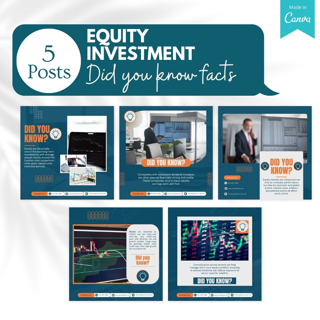 50 Equity Investment Canva Templates