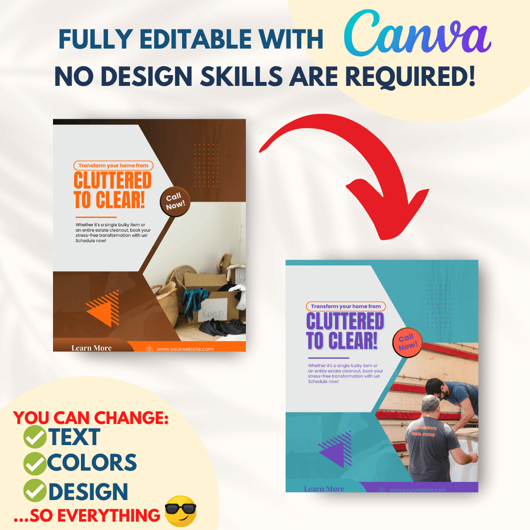100 Junk Removal Canva Templates