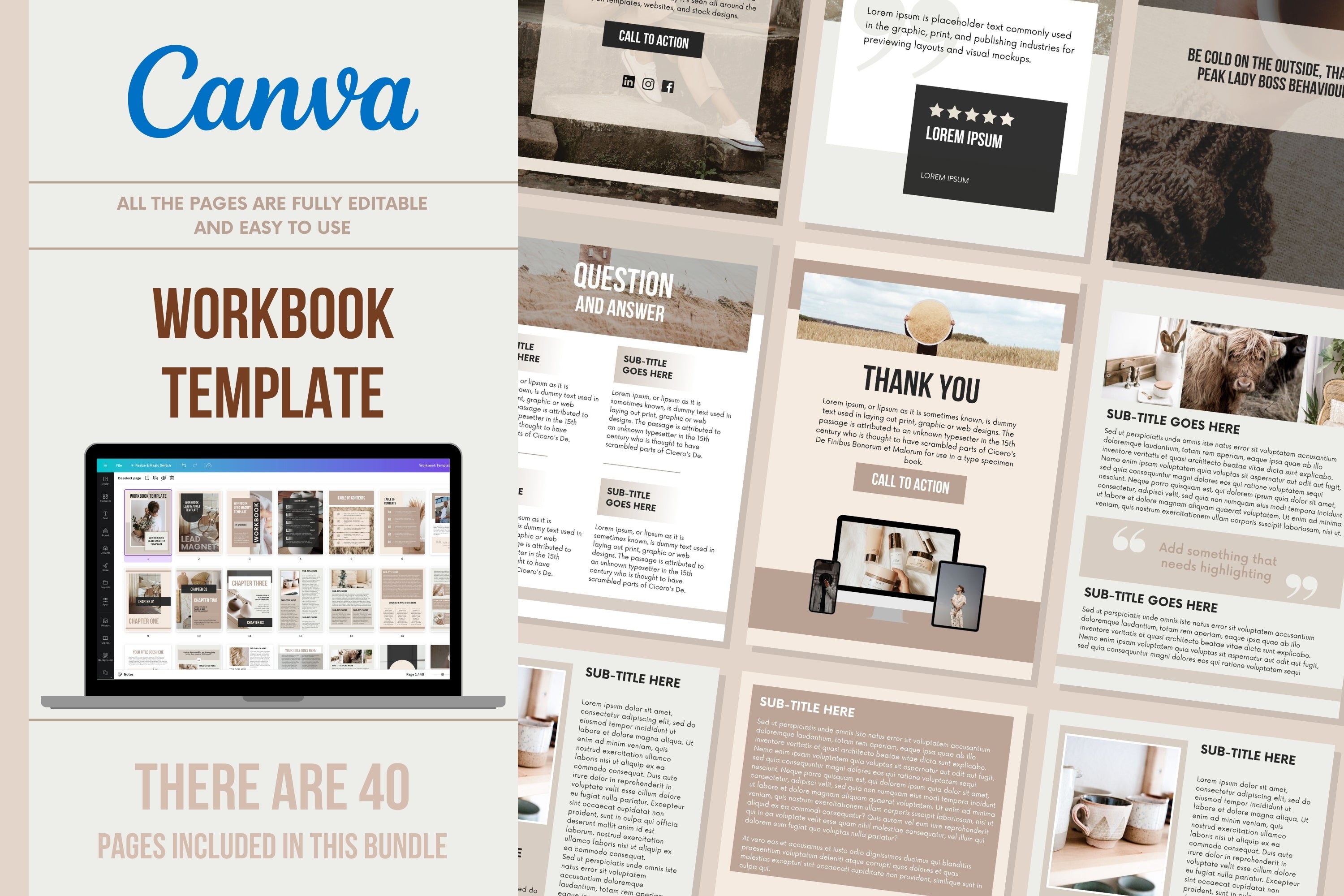 Workbook Template - 40 Pages