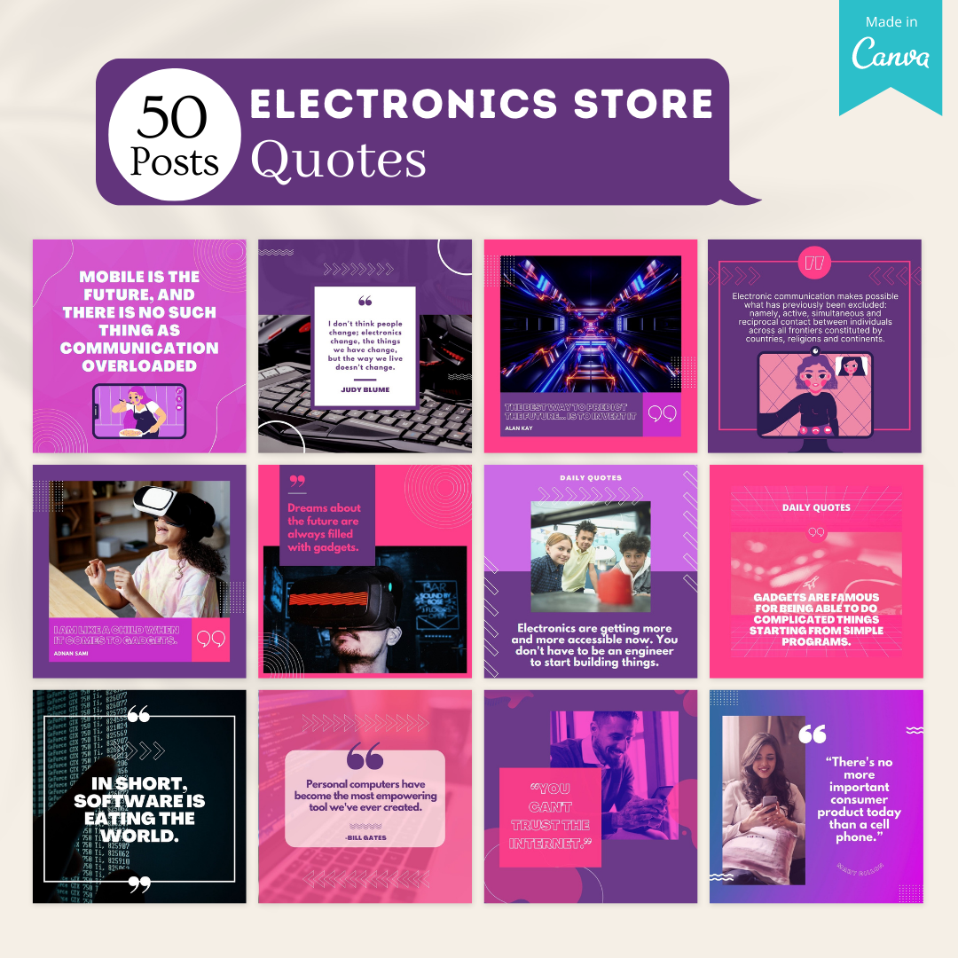 200 Electronics Store Posts - Social Media Templates