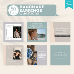 200 Handmade Earrings Posts - Social Media Templates