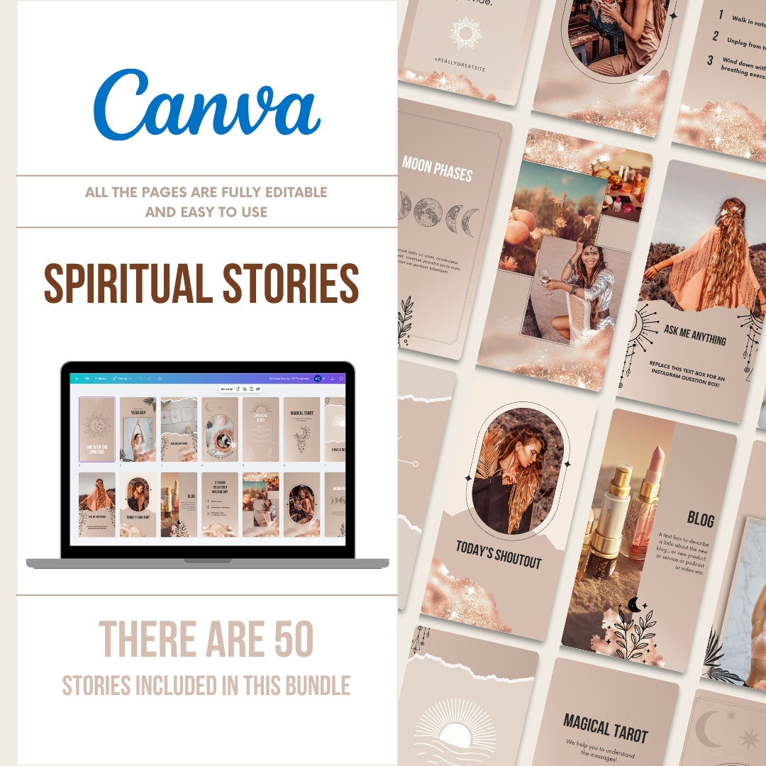 50 Spiritual Stories Canva Templates