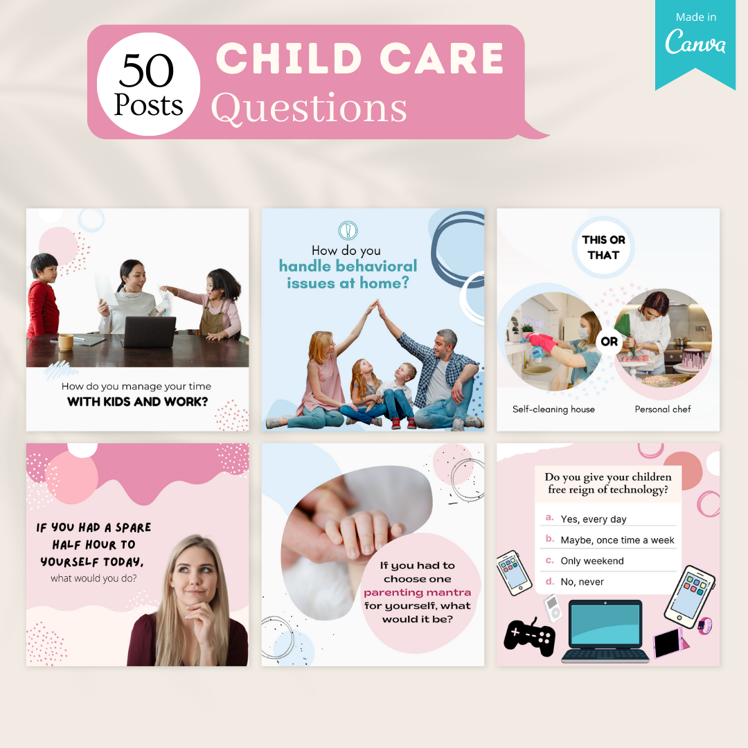 200 Child Care Posts - Social Media Templates