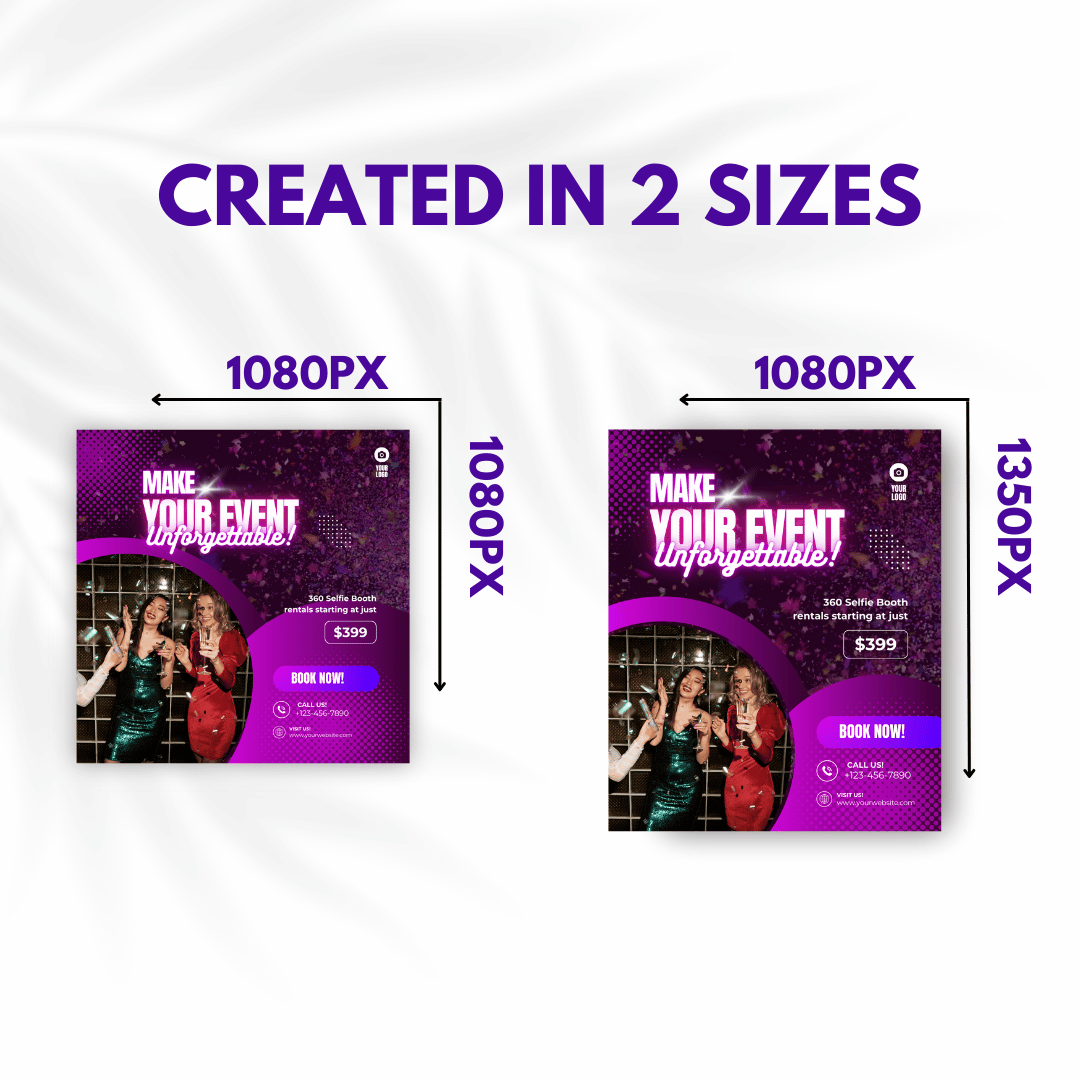 Selfie Booth Promotion Canva Templates