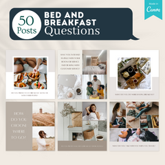 200 Bed and Breakfast Posts - Social Media Canva Templates