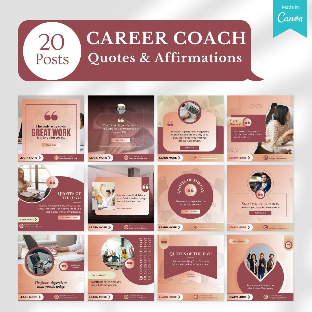 200 Career Coach Canva Templates