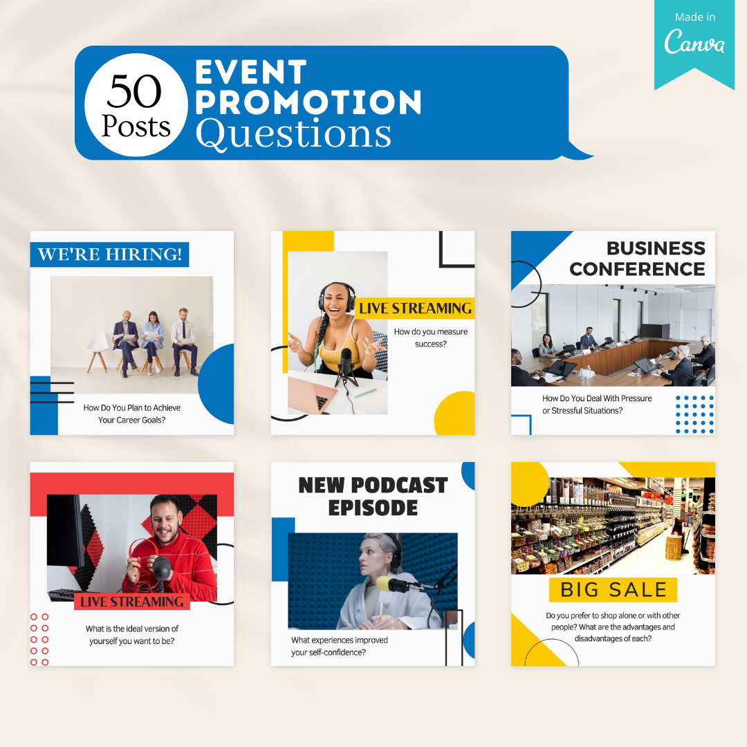200 Event Promotion Posts - Social Media Templates – Viralcontent.design
