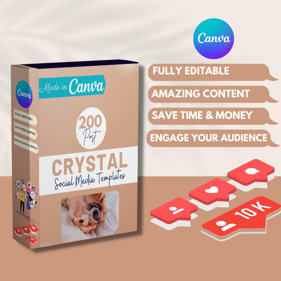 200 Crystal Posts - Social Media Canva Templates