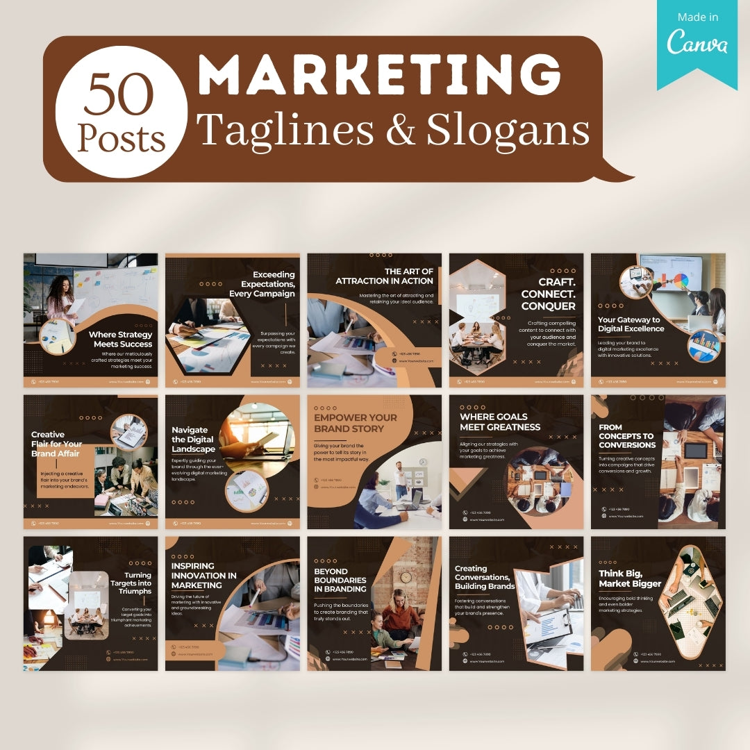 500 Marketing Agency Posts - Social Media Templates