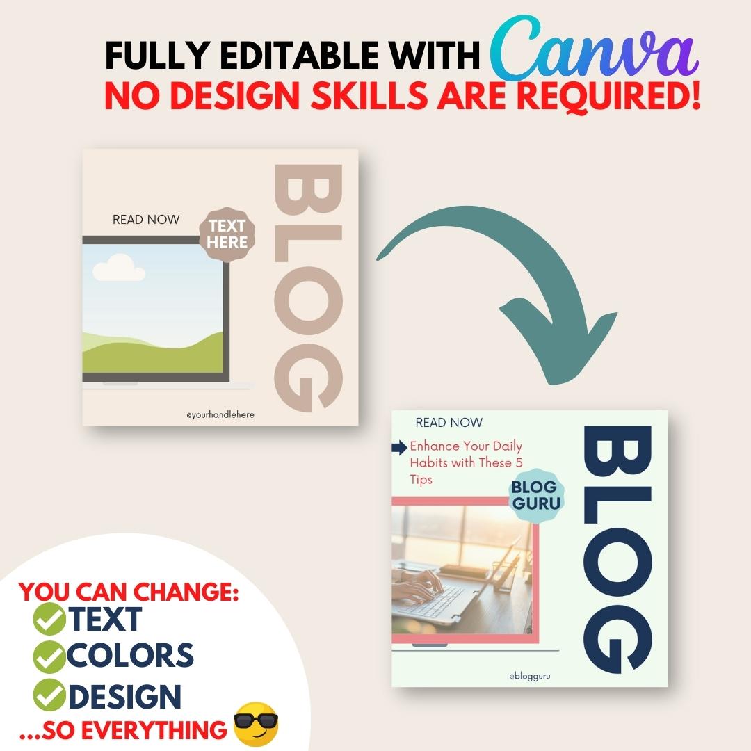 Blog Posts & Other Engagement Boosters – 70 Canva Templates