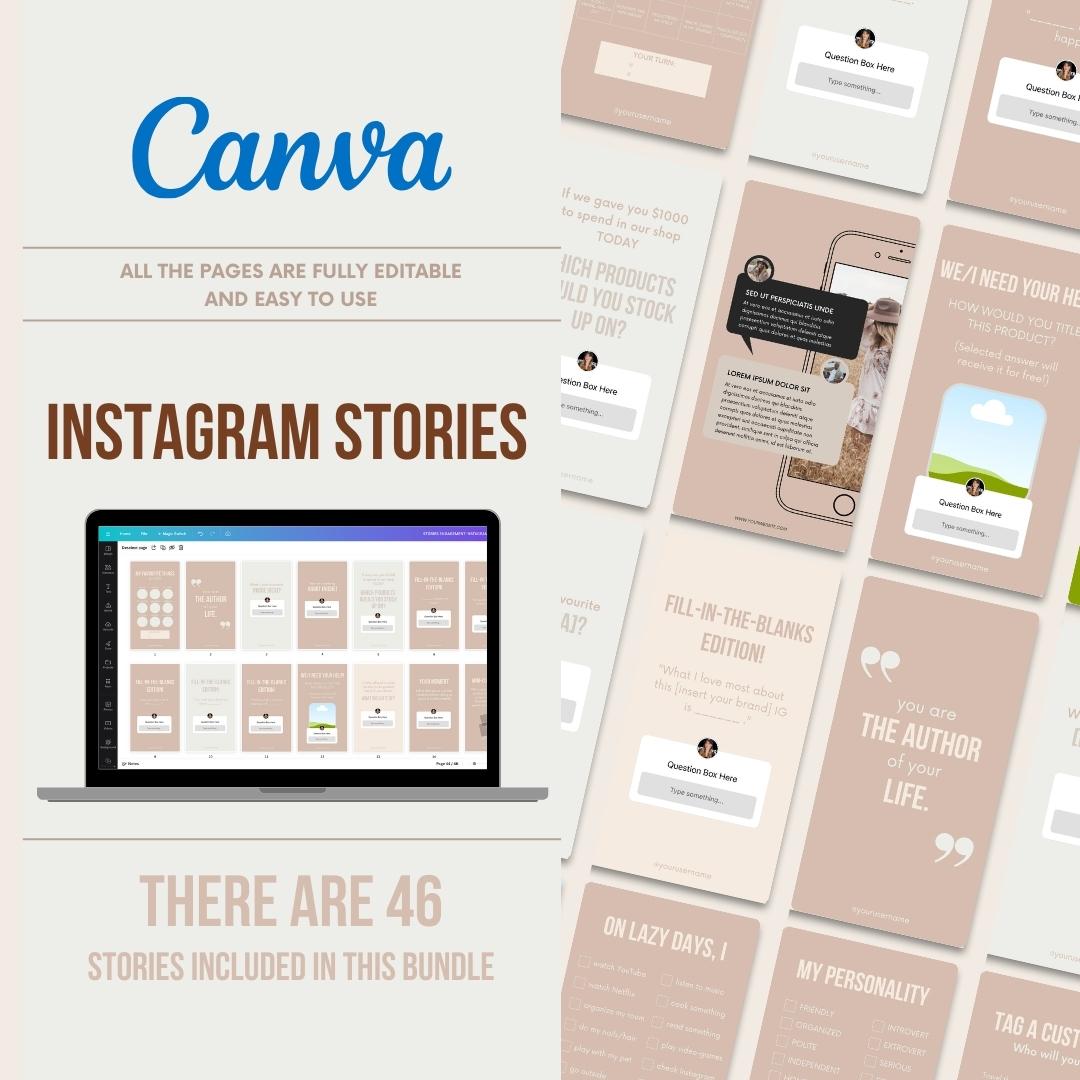 46 Engagement Stories Instagram - Social Media Templates