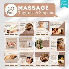 500 Massage Center  - Social Media Canva Templates