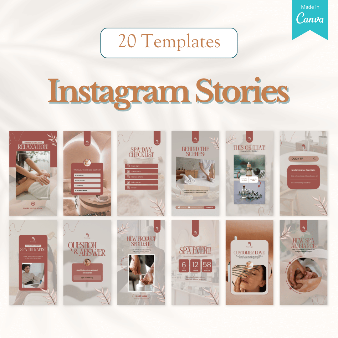 300 Spa Posts - Social Media Templates