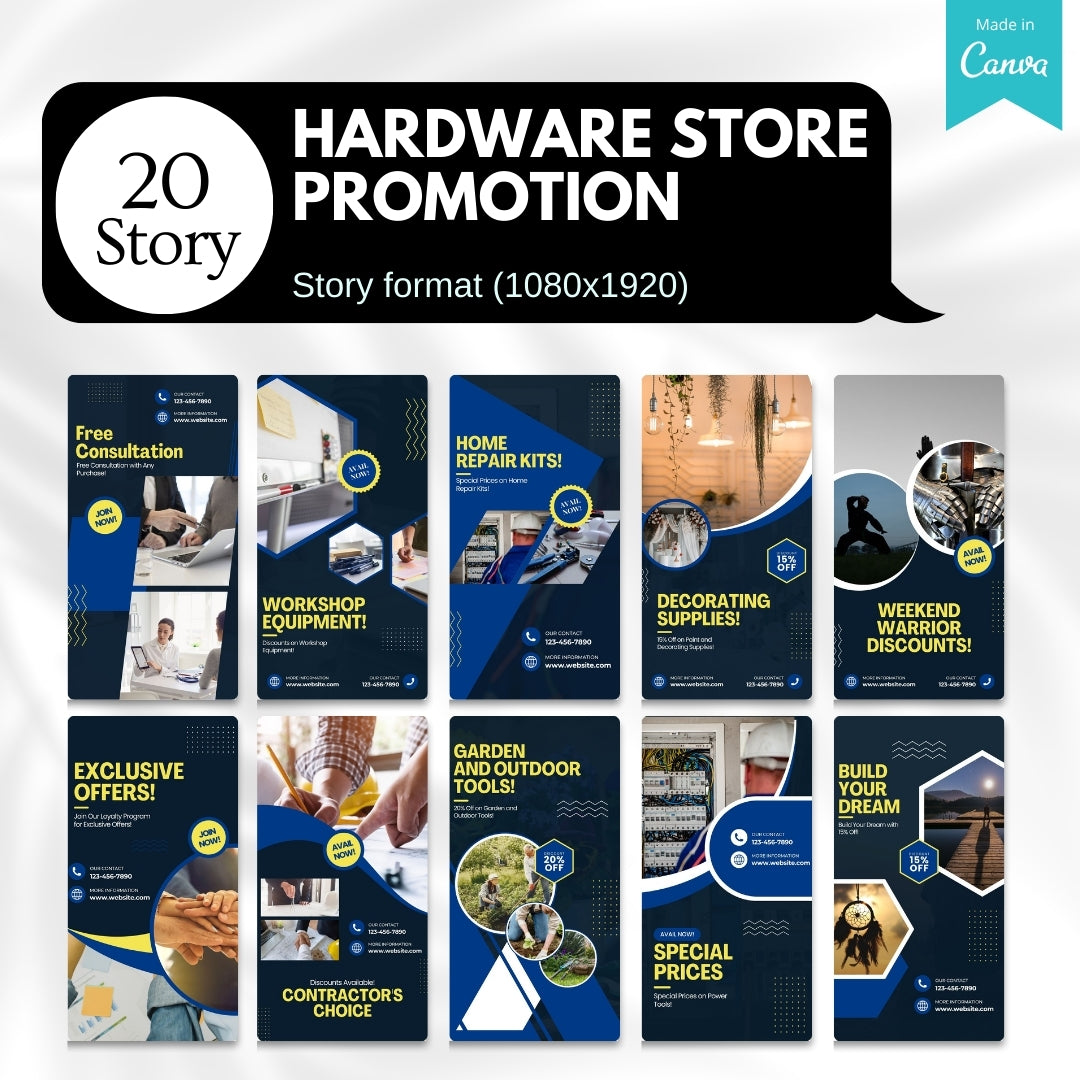 70 Hardware Store Promotion Canva Templates – Viralcontent.design