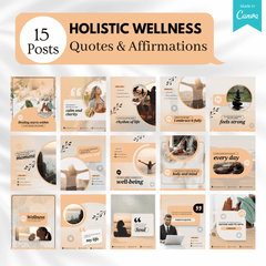 100 Holistic Wellness Canva Templates