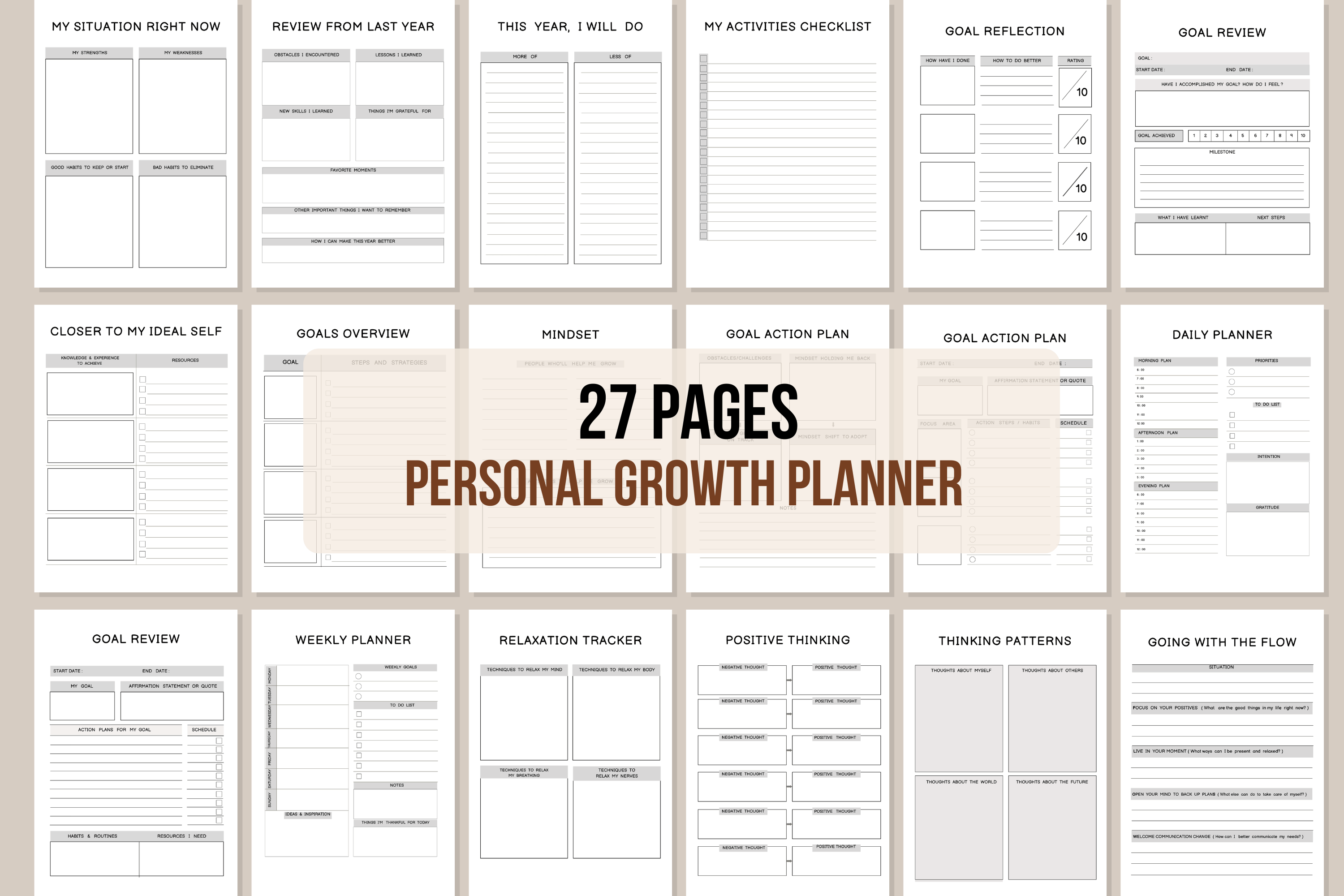 Self-Care & Confidence Planner Bundle