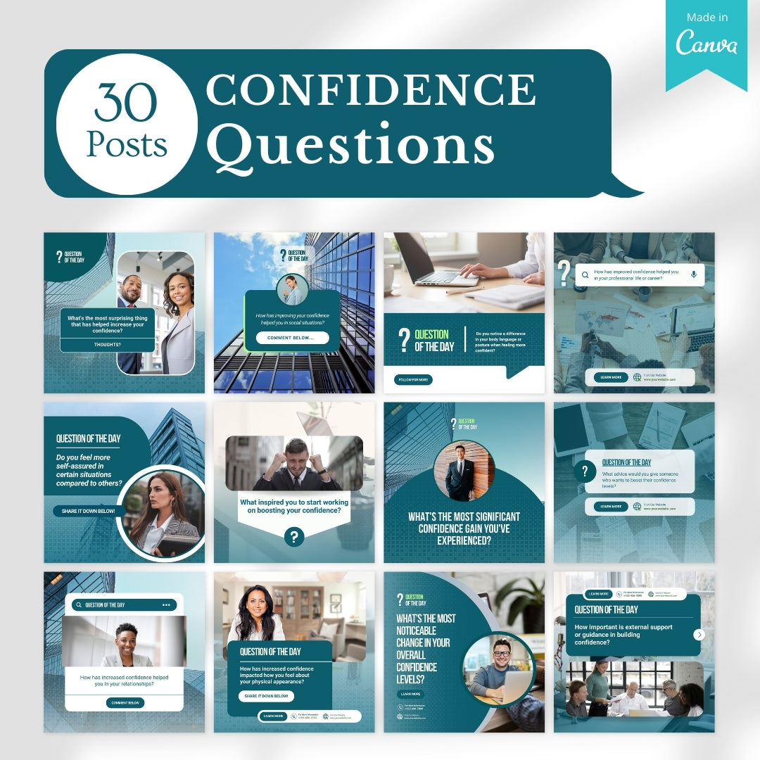 200 Confidence Posts - Canva Templates