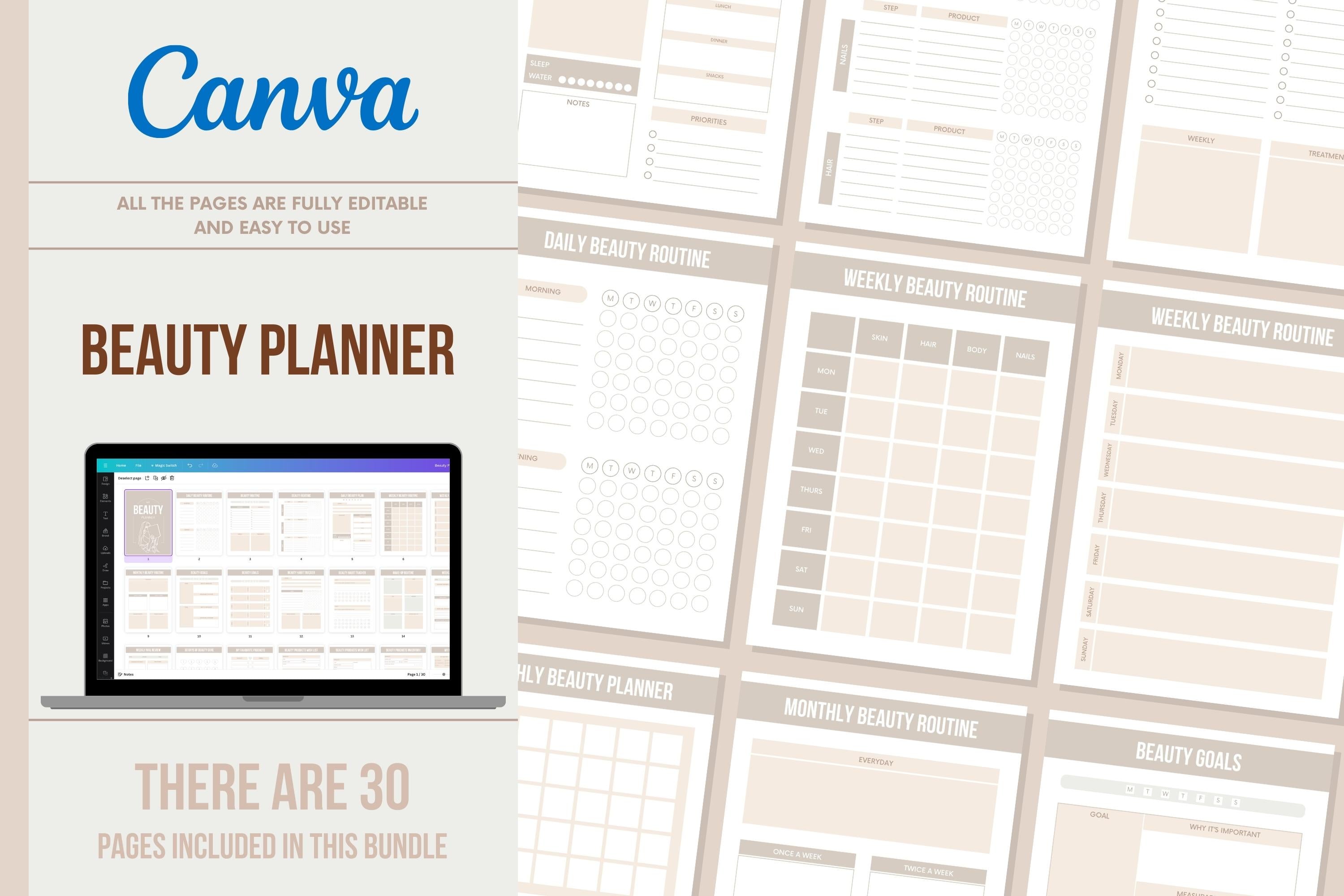 Beauty Planner - 30 Pages