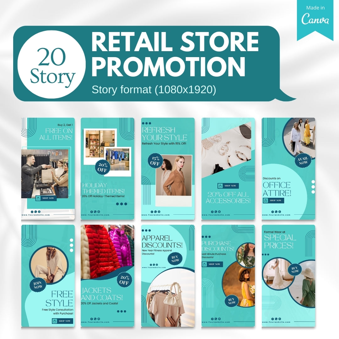 70 Retail Store Promotion Canva Templates – Viralcontent.design