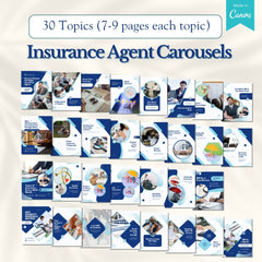 Insurance Agent Carousels Bundle - 30 Done-For-You Topics