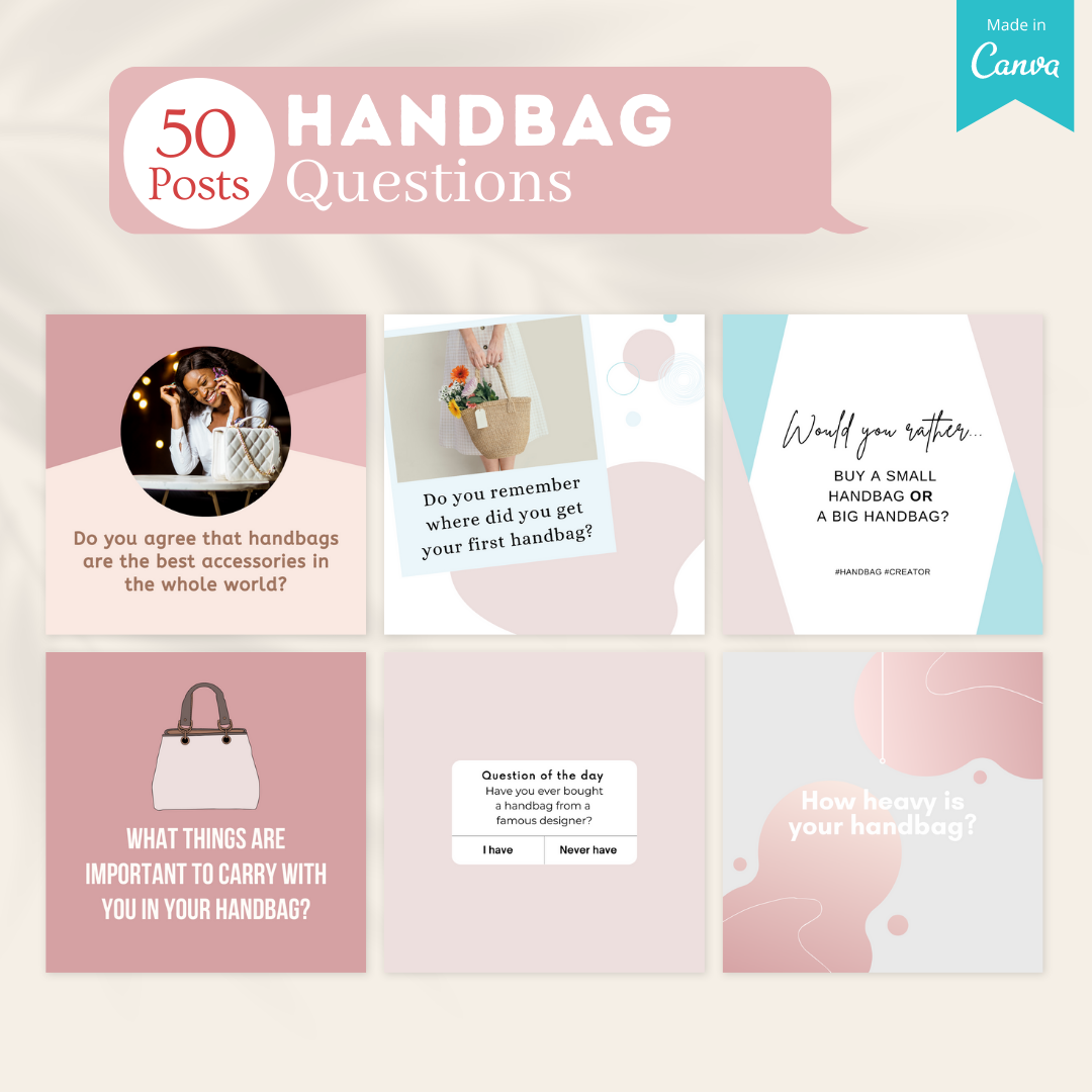 200 Handbag Posts - Social Media Templates