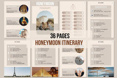 Honeymoon Itinerary Template - 36 Pages