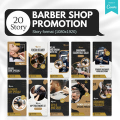 70 Barber Shop Promotion Canva Templates