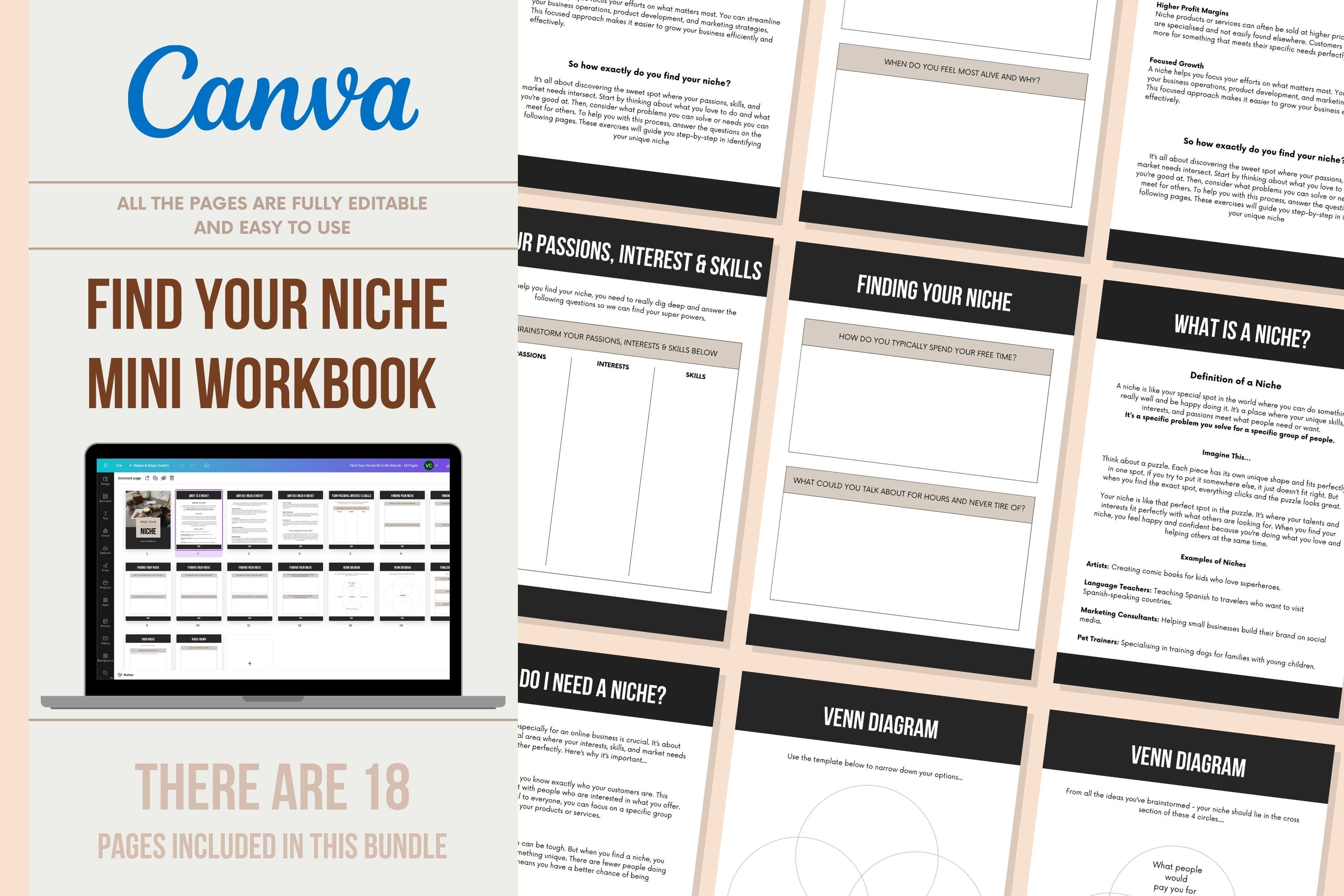 Find Your Niche Mini Workbook - 18 Pages