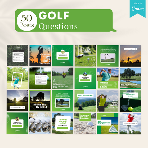 250 Golf Posts - Social Media Templates – Viralcontent.design