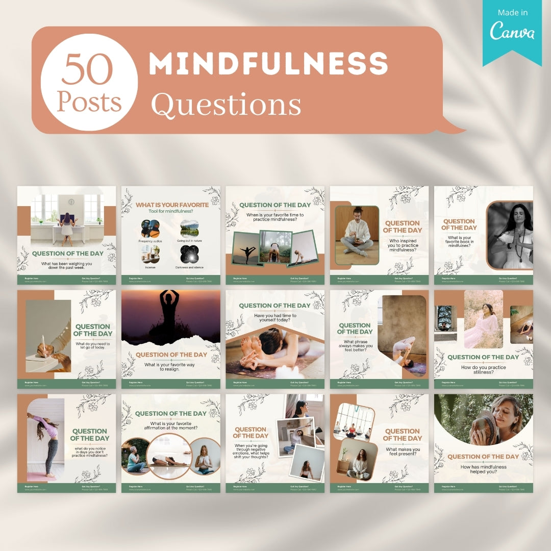 400 Mindfulness Posts - Social Media Templates