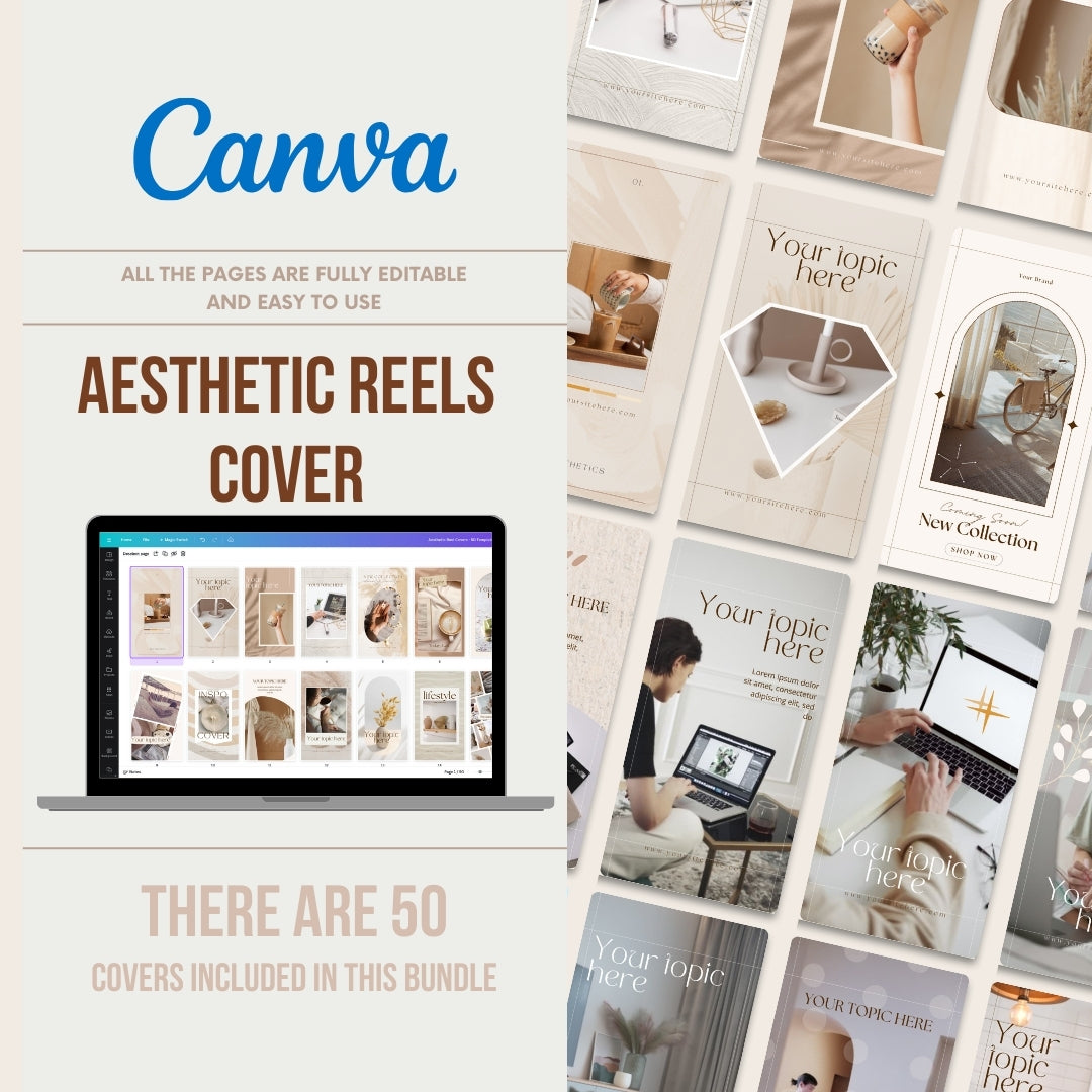 Aesthetic Reel Covers - 50 Templates