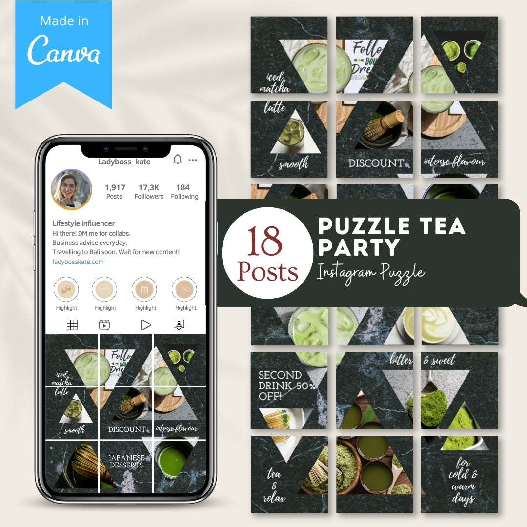 Puzzle Tea Party - Canva Templates