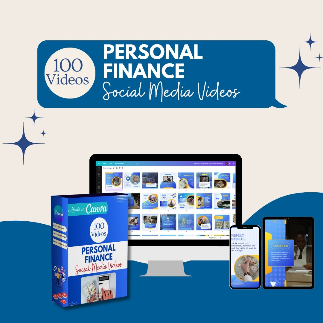 100 Personal Finance Video Templates Bundle