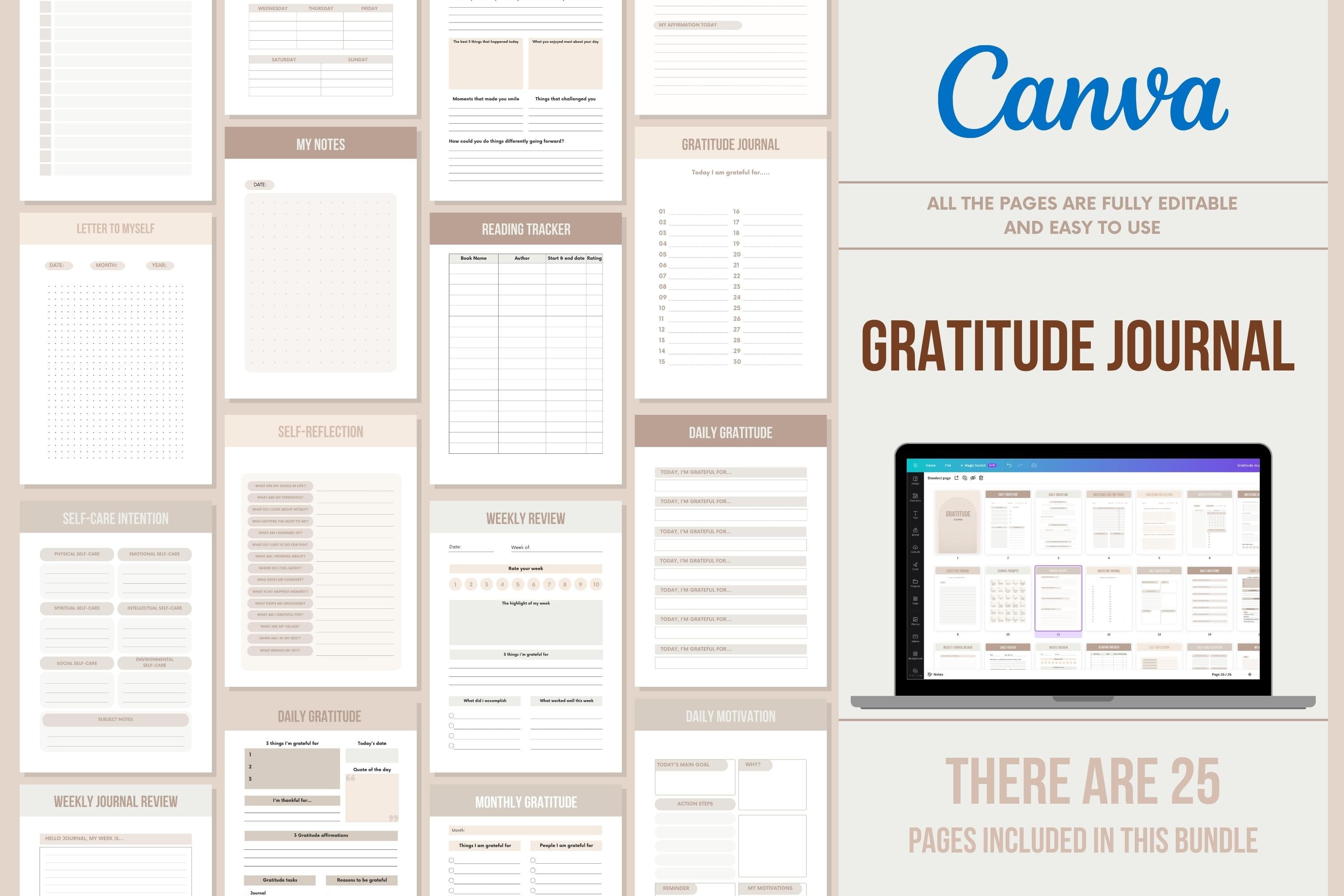 Gratitude Journal - 25 Pages