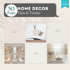 300 Home Decor Posts -  Social Media Canva Templates