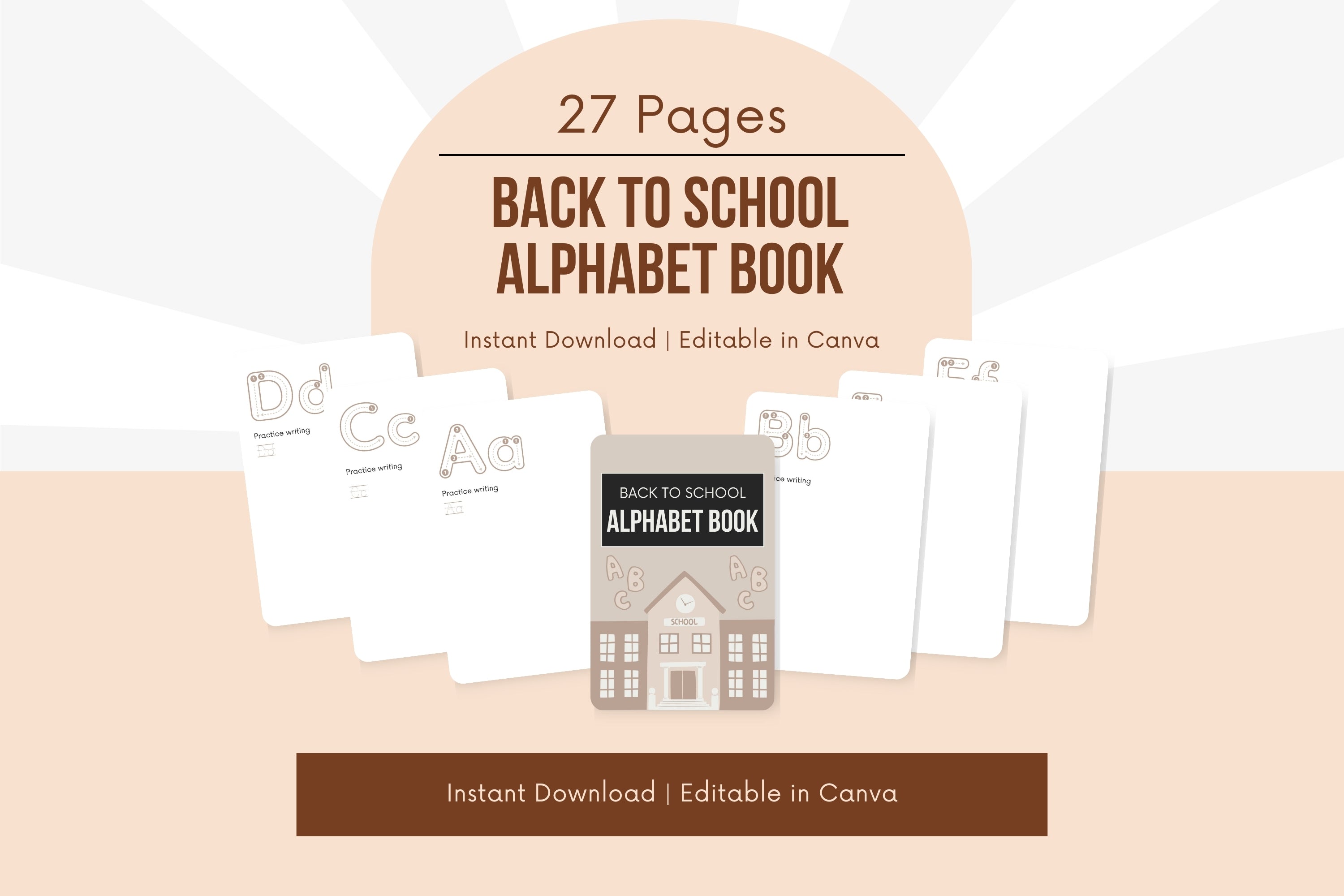 Back To School Alphabet Book - 27 Pages