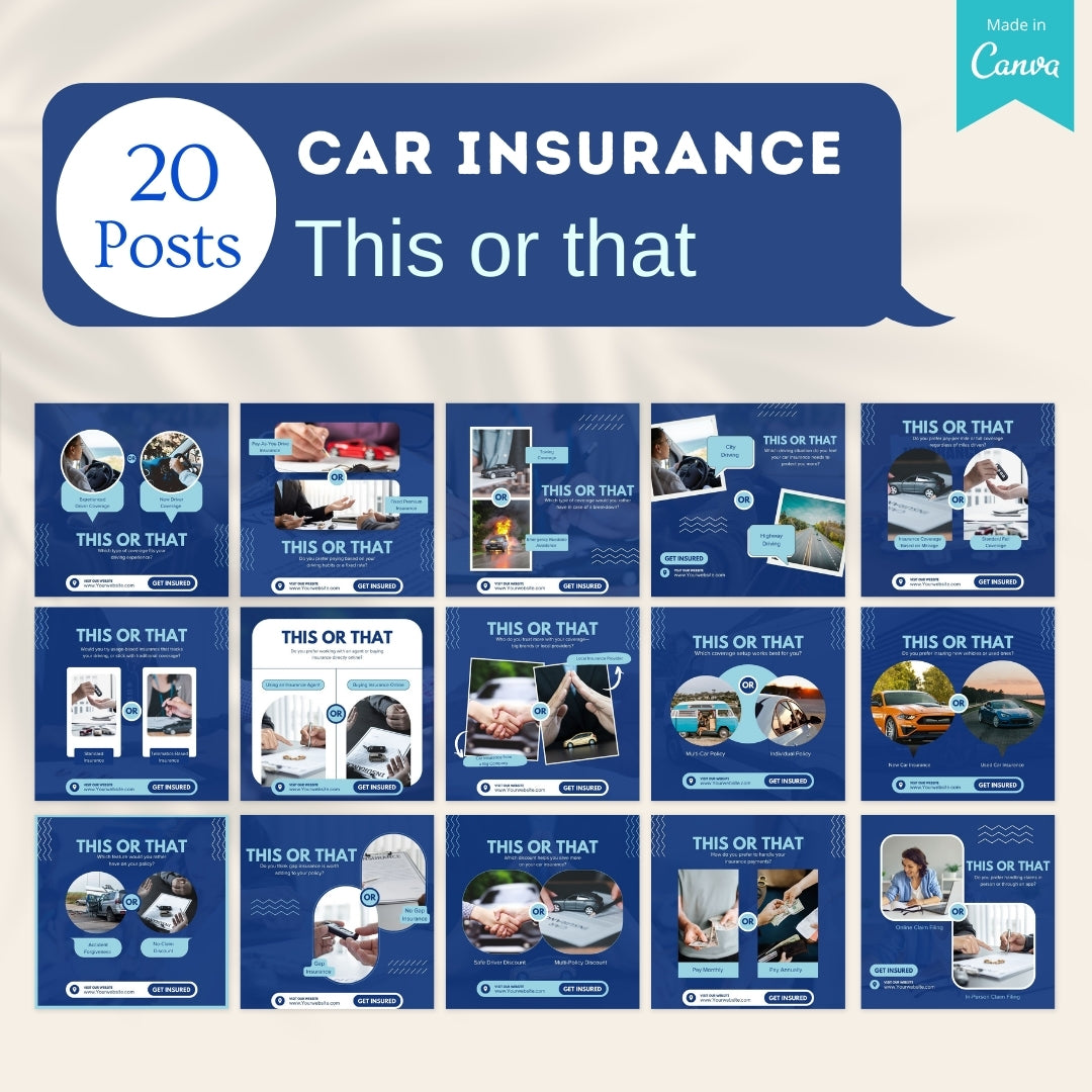 220 Car Insurance Canva Templates