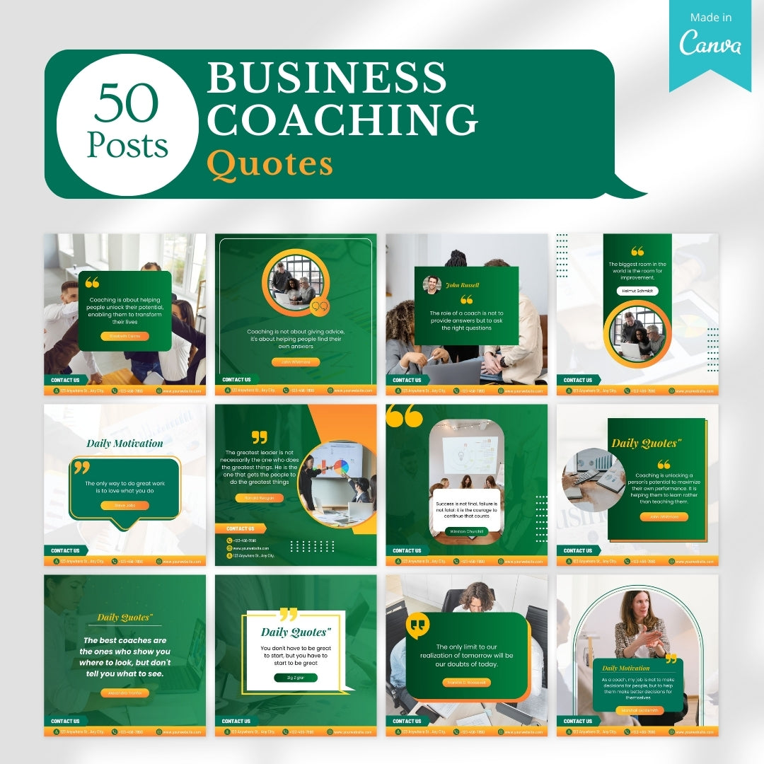 520 Business Coaching Posts - Social Media Templates