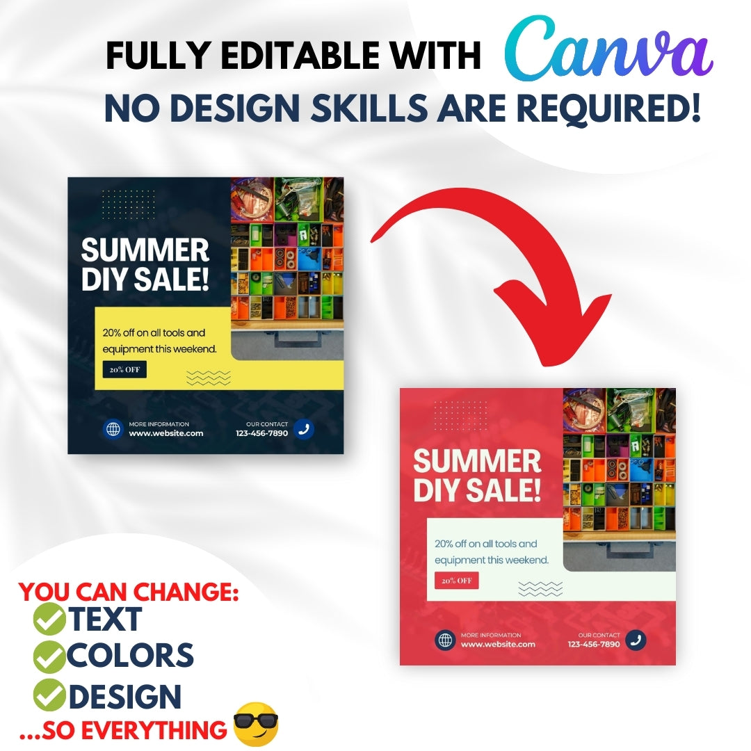 70 Hardware Store Promotion Canva Templates – Viralcontent.design