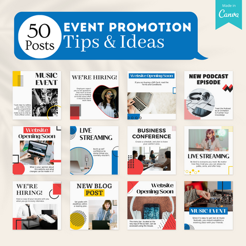 200 Event Promotion Posts - Social Media Templates – Viralcontent.design